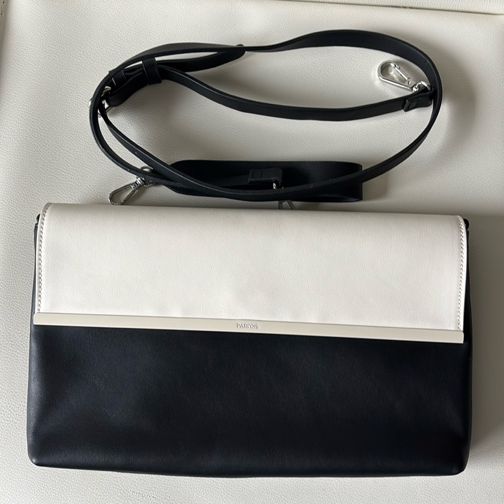 Parfois Elegant Black and Cream Women's Bag clutch, shoulder.